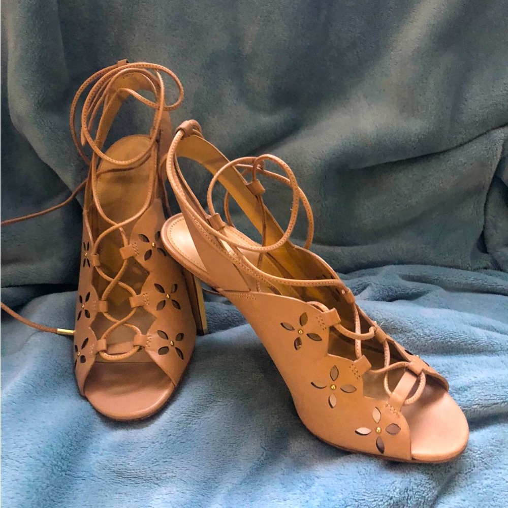 MICHAEL KORS Thalia Leather Gladiator Heels Size 6.5